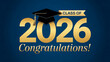 © AMIRUN - Class of 2026 congratulations message with graduation cap graphic