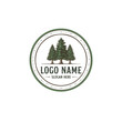 © Malik - Vintage Pine Forest Badge Logo Design, Suitable for Outdoor Brand, Nature Company, Camping, Hiking, Eco Business, and Adventure Logo