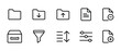 © BIJOLI - file folder icon set for document storage organization download upload data filter sort and management design