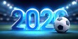 © Erin - Soccer ball and glowing 2020 numbers