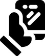 © Yaprativa - smartphone glyph icon. Strong and solid vector icon for websites, mobile interfaces, presentations, and visual branding. High quality and easy to edit.