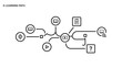 © STOCK MEDIA - E-learning path schematic with icons for education, video, and research