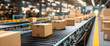 © Vitalii Shkurko - Conveyor Belt in a Distribution Warehouse for E-Commerce Packages Ready for Automated Logistics