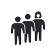 © sri - group chat icons outline and Flat Style,transparent background