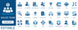 © unique - Sales team icon set. featuring sales department, salesperson, prospect, conversion, sales reports, marketing, sales funnel, lead generation and business workflow. perfect vector icon collection.