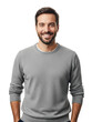 © MstShilpi12 - Smiling man in grey sweater isolated on transparent background
