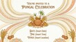 © ckybe - event invitation card template exudes warmth and joy celebrating pongal with vibrant colors and light