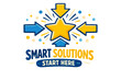 © 4zevar - Smart solutions initiative with vibrant arrows and star graphic design