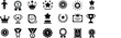 © MstRezia - Collection of black and white award and achievement icons trophy medal