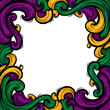 © Vladimir - Colorful Mardi Gras decorative frame with swirls and curls