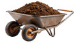 © esta - A wheelbarrow filled with loose brown dirt