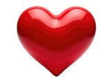 A red heart shaped object on a white background, useful for Valentine's Day or love theme designs
