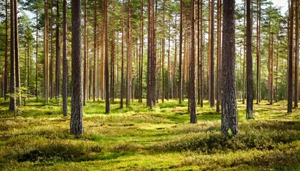  Beautiful And Well Cared Pine Forest In Sweden