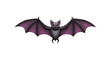 © SAHAL - A dark, menacing bat with outstretched wings and sharp teeth, isolated on a white background, ready to swoop