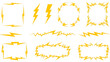 © ROSARIO - Collection of Yellow Lightning Bolt Frames and Borders.