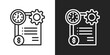 © Elzicon - Financial Report Icon In Black And White Line Style