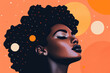 © ink drop - Modern abstract portrait of a beautiful black woman