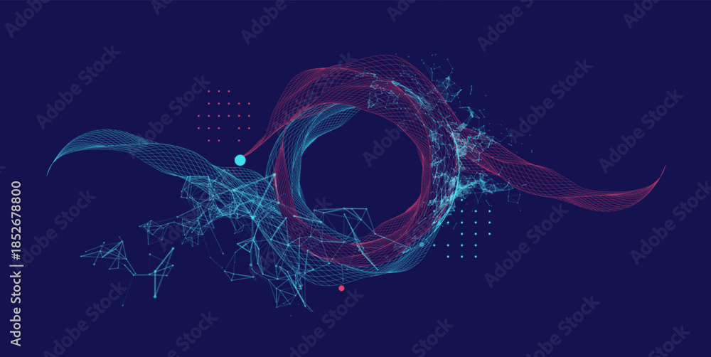 Abstract wireframe background. Modern science art elements. Stock ...