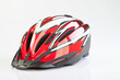 © Westend61 - Red black and white bicycle helmet isolated on white background