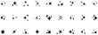© Meaerun nesa - Sparkle star icon set. Simple star burst symbol. Vector set of different black sparkles icons on transparent background.