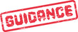 ©  Design_ mn - GUIDANCE text in distressed red rubber stamp effect provides direction and support