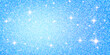 © Syuzann q - Shiny blue disco ball pattern with white glitter mosaic and reflective texture. Glamorous sparkles party gradient. Vector festive New Year themes, or fashion decor background illustration.