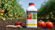 © PRASANNAPIX - Pesticide bottle for tomato pest control in agricultural field