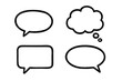 © serdon - Four speech and thought bubbles on a dark gradient background