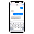 © Vector World - Modern smartphone screen showing text message chat interface mockup.