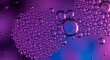 © Md - Abstract Macro Background of Purple and Blue Liquid Bubbles and Oil Droplets in Water for Creative Design