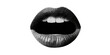 © Januar - A grayscale close-up of open lips revealing teeth, set against a solid black background