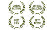 © Bilal - Four laurel wreath awards for cinema festival, official selection, best film, and best actor.