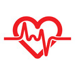 © Rongela art - Heartbeat Line Vector Illustration Flat Design Concept Medical Healthcare Pulses Love Vitality Life Rhythm Cardiology Diagnosis Graphic Element