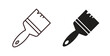 © iconic - Paint brush icons. thin line and glyph vector icons pack on white background