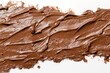 © mehaniq41 - Smooth chocolate spread swirled on solid white background. Rich brown color creamy texture emphasized by natural lighting. Neural network AI generated