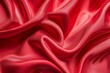 © mehaniq41 - Rich red fabric with flowing folds and smooth texture, seen in close-up. Lighting highlights elegant waves and curves. Neural network AI generated