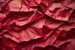 © mehaniq41 - Textured crumpled red paper under soft lighting creates shadows, emphasizing depth. Neural network AI generated