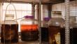 © lichaoshu - Close-up of traditional Chinese homemade medicinal wine in a glass jar.