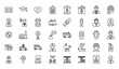 © MD - Sector of society thin line vector icon set for education healthcare finance and industry