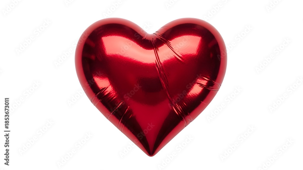 Red heart shaped balloon isolated on transparent background Stock Photo ...