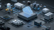 © Antto-AI - Secure digital cloud system computing network technology connects global server data with efficient futuristic online database hardware
