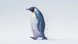 © bephoto - 多色の点で立つペンギン