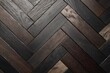 © Suparat - Herringbone dark wood floor texture, luxury zigzag parquet pattern background.