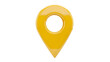 © FarzaBD - Yellow map pin icon on transparent background, location marker symbol