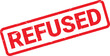 © Design_Stock - Red Grunge Refused Stamp Illustration Business Denial, Rejection, and Negative Decision Concept