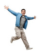 © Shahnaj - Man in mid-jump wearing casual clothing isolated on transparent background