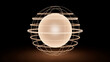 © Andres Mejia - Glowing sphere surrounded by orbiting lines representing technology data