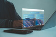 © MUNTHITA - User filling personal information form on laptop with digital interface, data privacy, online registration, identity management, secure data collection and personal information protection technology.