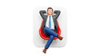 © fendri - 3D Businessman relaxing in chair with hands behind head on transparent background