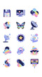 © ryu - Colorful Abstract Gradient Icons Collection for Technology and Creative Design.